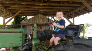 We rode tractors.